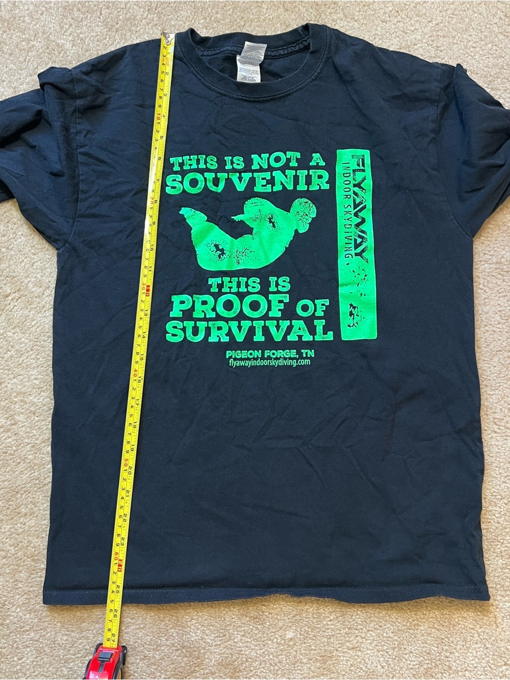 Gildan Ultra Cotton Flyaway Indoor Skydiving Long Sleeve Graphic Shirt Youth XL - Picture 5 of 5